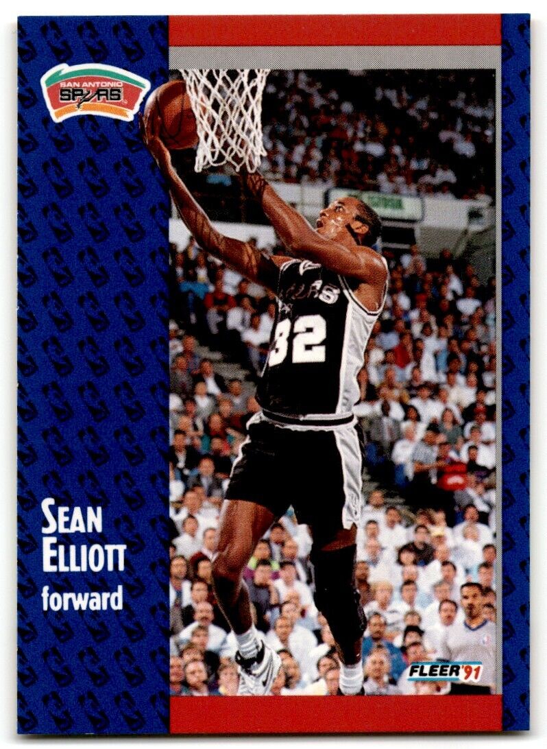 1991-92 Fleer Sean Elliott San Antonio Spurs #185