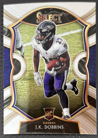 2020 Panini Select Rookie RC J.K. Dobbins Rookie Baltimore Ravens #52