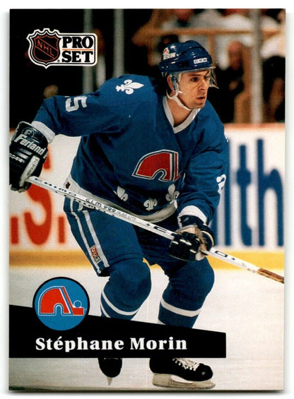 1991-92 Pro Set French Stephane Morin Quebec Nordiques #201