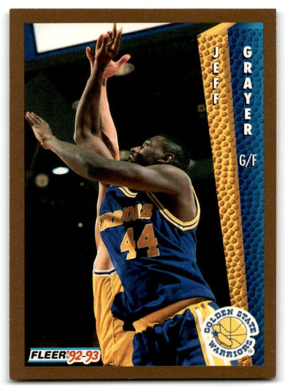 1992-93 Fleer Jeff Grayer Golden State Warriors #339