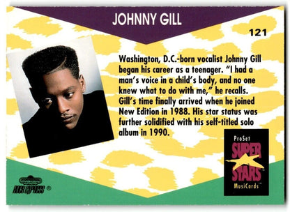 1991-92 ProSet Super Stars MusiCard Johnny Gill #121