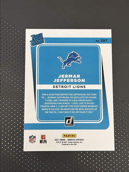 2021 Donruss Jermar Jefferson Rookie Detroit Lions #297