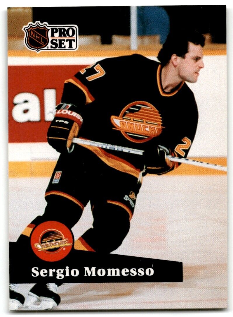 1991-92 Pro Set French Sergio Momesso Vancouver Canucks #242