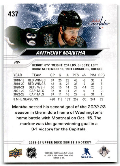 2023-24 Upper Deck Anthony Mantha Washington Capitals #437