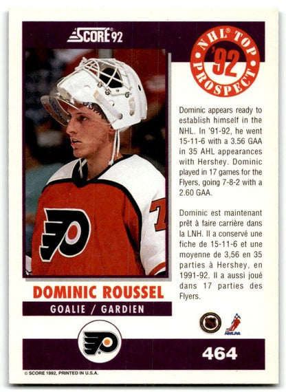 1992-93 Score Canadian Dominic Roussel Philadelphia Flyers #464