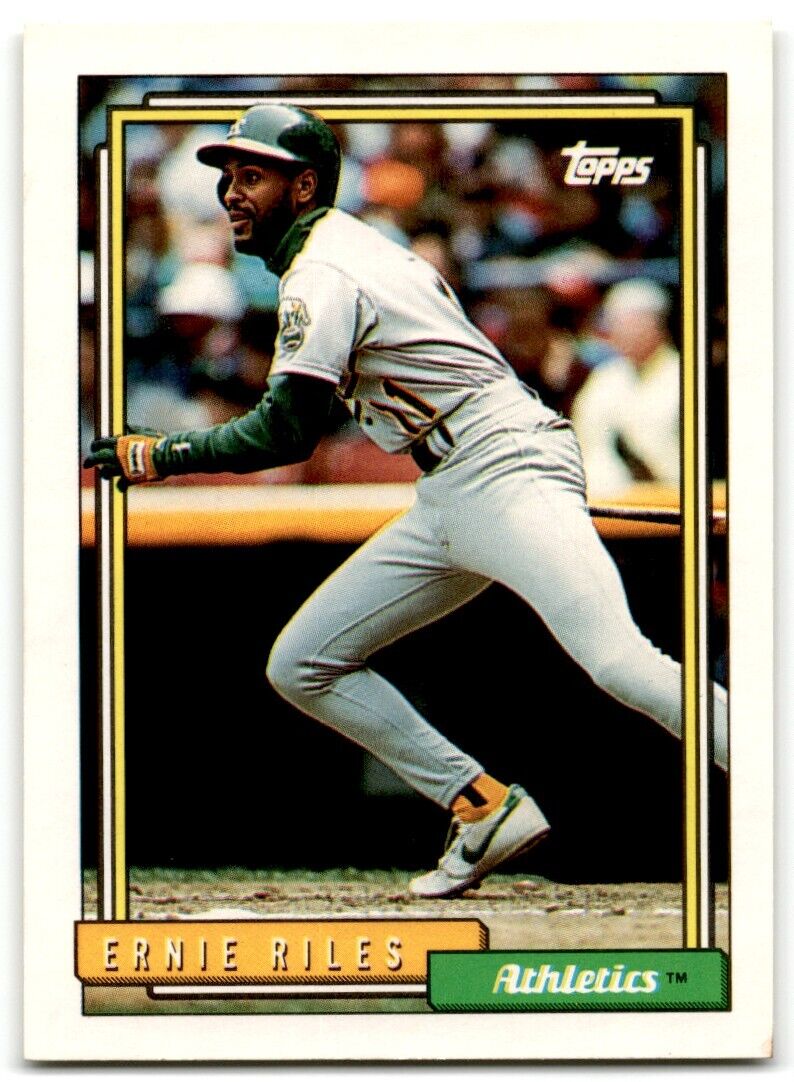 1992 Topps Ernie Riles Oakland Athletics #187