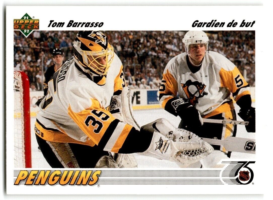 1991-92 Upper Deck French Tom Barrasso Pittsburgh Penguins #116