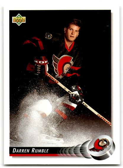 1992-93 Upper Deck Darren Rumble Rookie Ottawa Senators #110