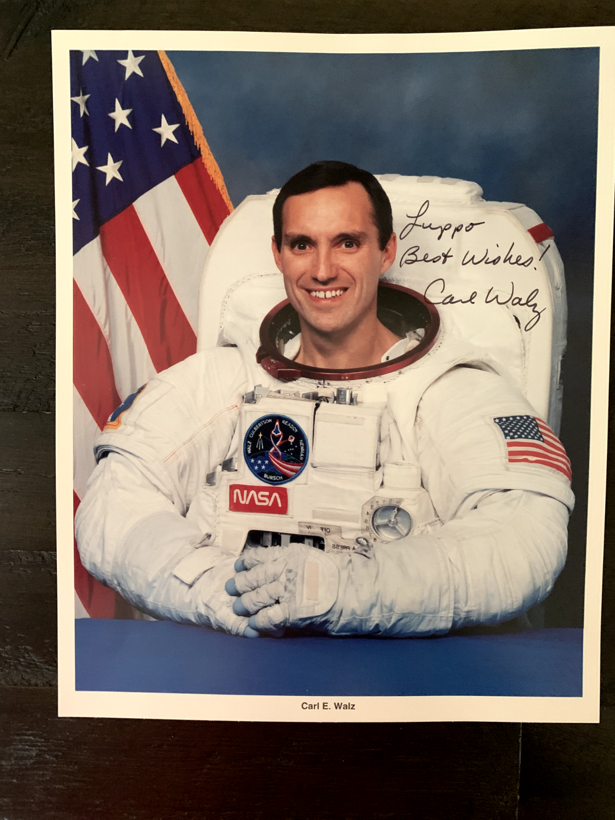 NASA Space Shuttle Astronaut Carl Walz signed official litho