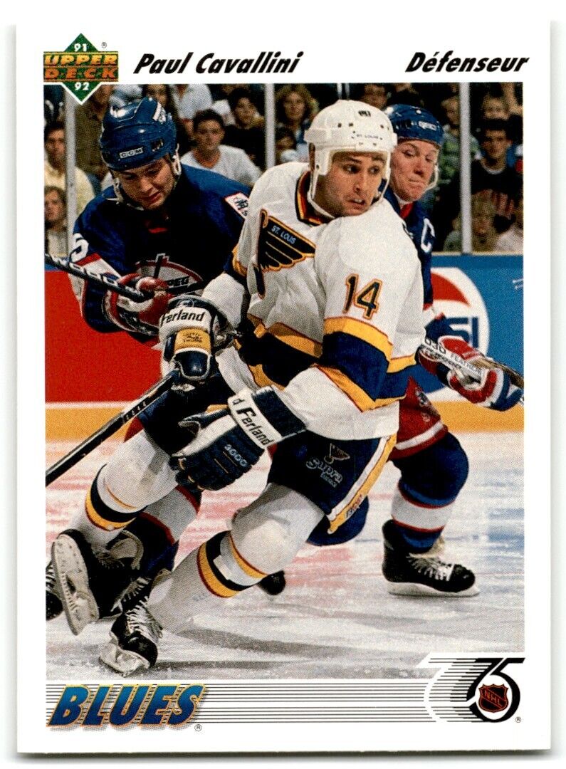 1991-92 Upper Deck French Paul Cavallini St. Louis Blues #184