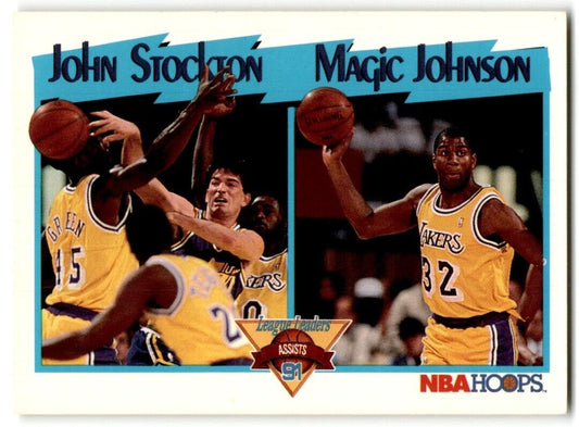 1991-92 Hoops John Stockton/Magic Johnson Utah Jazz/Los Angeles Lakers #312