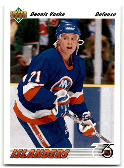 1991-92 Upper Deck Dennis Vaske Rookie New York Islanders #49