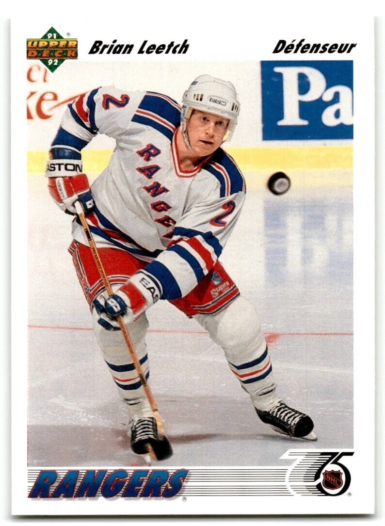 1991-92 Upper Deck French Brian Leetch New York Rangers #153