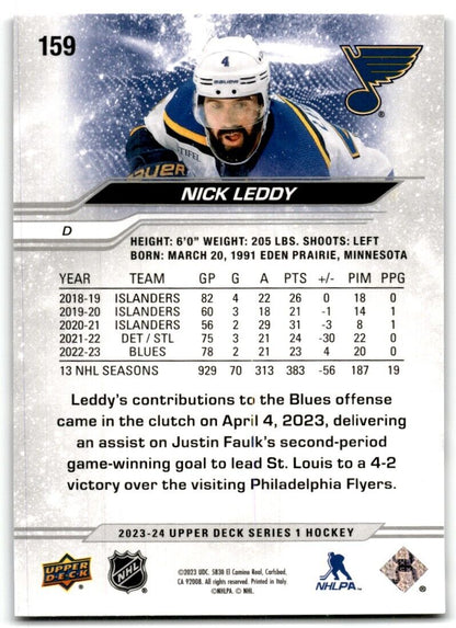 2023-24 Upper Deck Nick Leddy St. Louis Blues #159