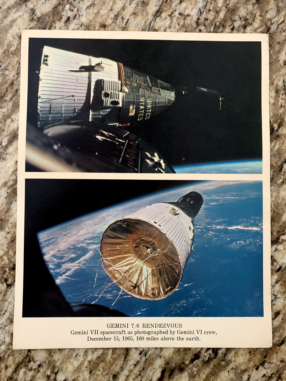 NASA Gemini VI & VII rendez-vous litho