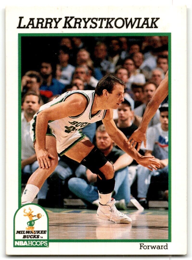 1991-92 Hoops Larry Krystkowiak Milwaukee Bucks #393