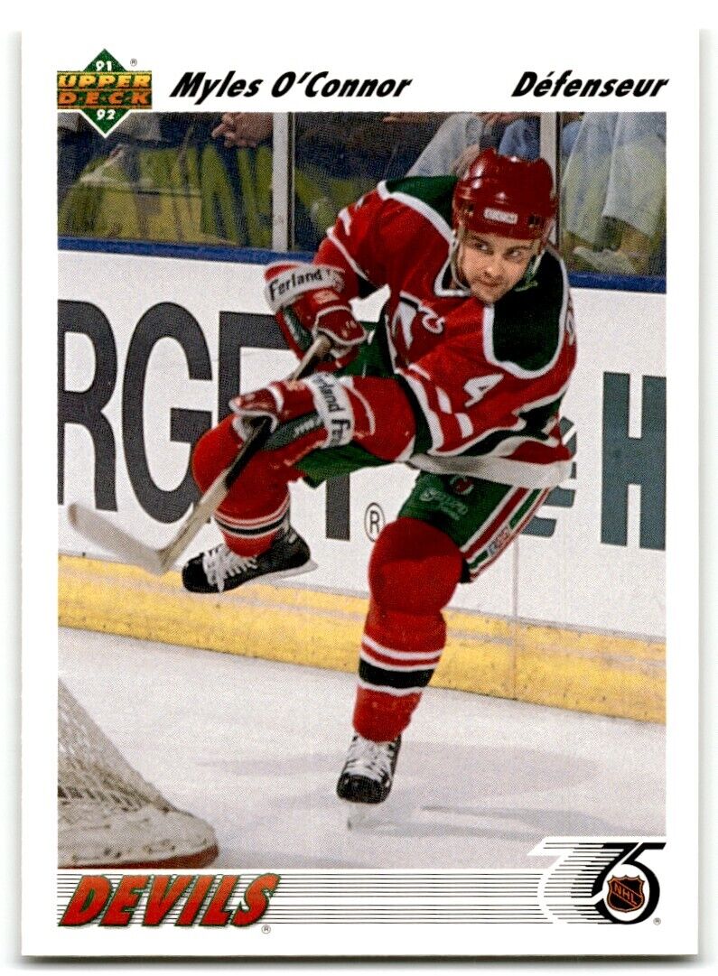 1991-92 Upper Deck French Myles O'Connor Rookie New Jersey Devils #485