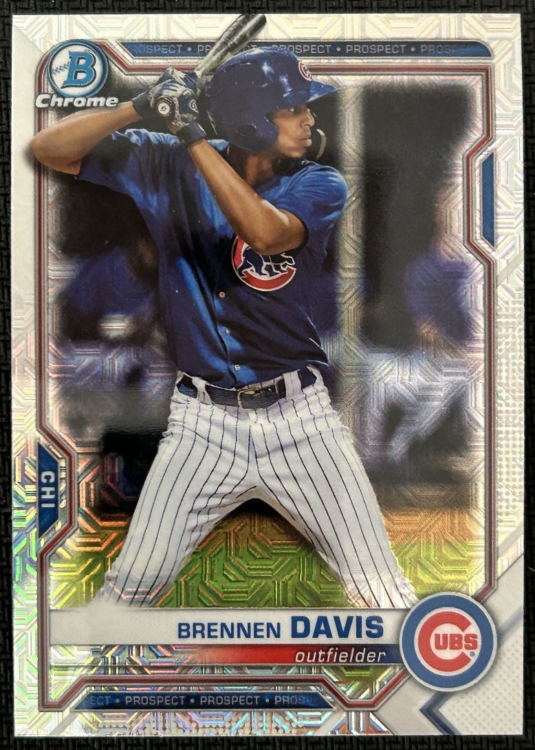 2021 Bowman Chrome Prospects Mojo Refractor Brennen Davis Chicago Cubs #BCP-65