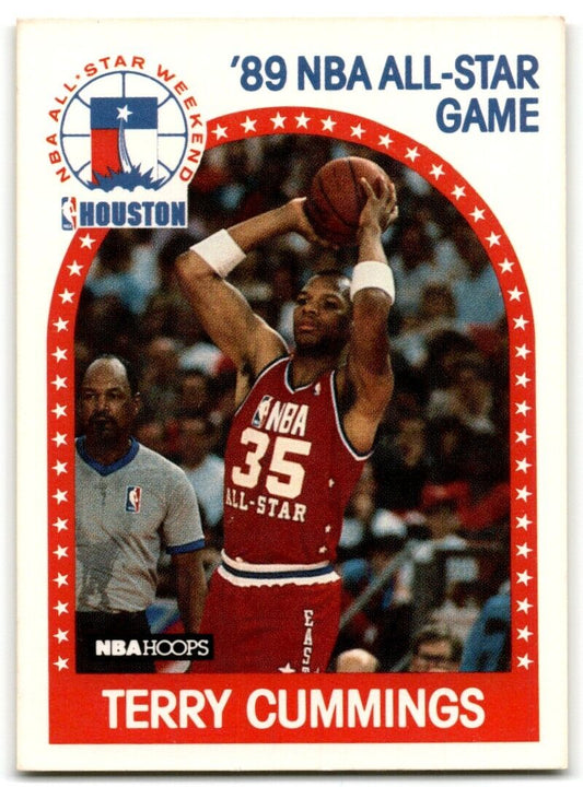 1989-90 Hoops All-Star Panels Perforated Terry Cummings Milwaukee Bucks #256