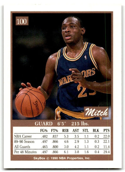 1990-91 SkyBox Mitch Richmond Golden State Warriors #100