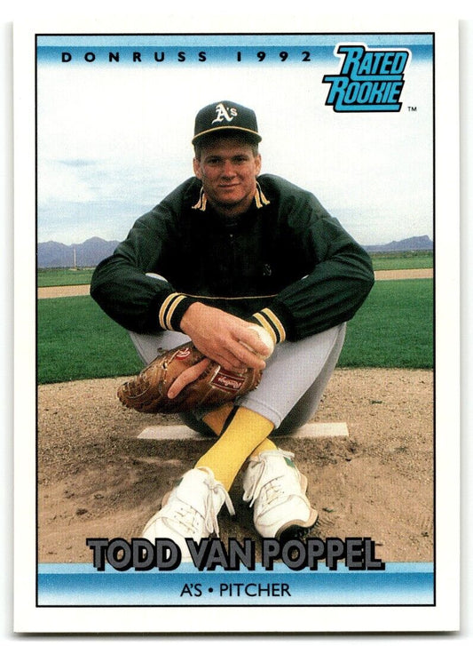 1992 Donruss Todd Van Poppel Rookie Oakland Athletics #9