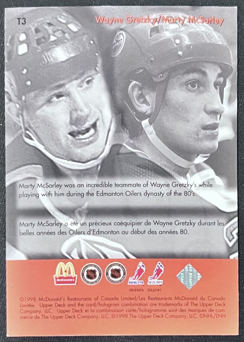 1998-99 McDonald's Upper Deck Gretzky's Teammates Wayne Gretzky/Marty McSorley