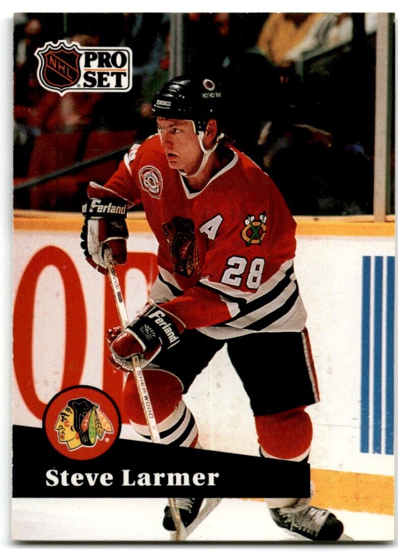 1991-92 Pro Set Steve Larmer Chicago Blackhawks #49