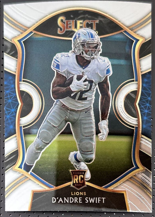 2020 Panini Select Rookie RC D'Andre Swift Rookie Detroit Lions #51