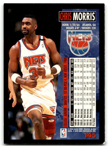 1994-95 Fleer Chris Morris New Jersey Nets #145