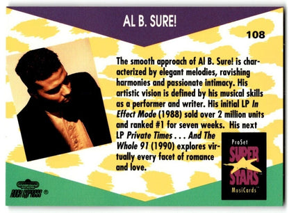 1991-92 ProSet Super Stars MusiCard Al B. Sure! #108