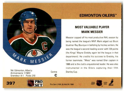 1990-91 Pro Set Mark Messier Edmonton Oilers #397