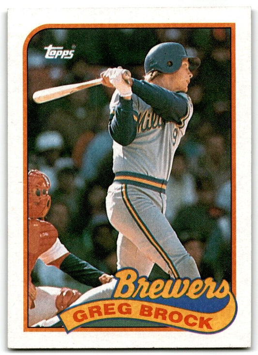 1989 Topps Greg Brock Milwaukee Brewers #517