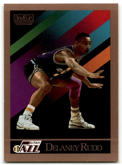 1990-91 SkyBox Delaney Rudd Rookie Utah Jazz #283