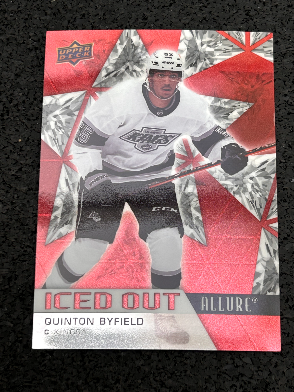 2021 UD Allure Iced Out #IO-18 Quinton Byfield Los Angeles Kings Rookie