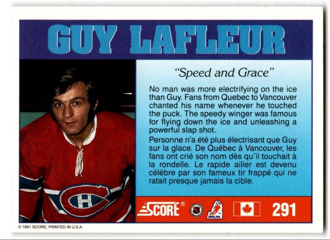 1991-92 Score Canadian English Guy Lafleur - Speed and Grace Montreal Canadiens