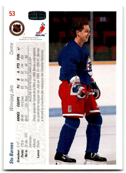 1991-92 Upper Deck French Stu Barnes Winnipeg Jets #53