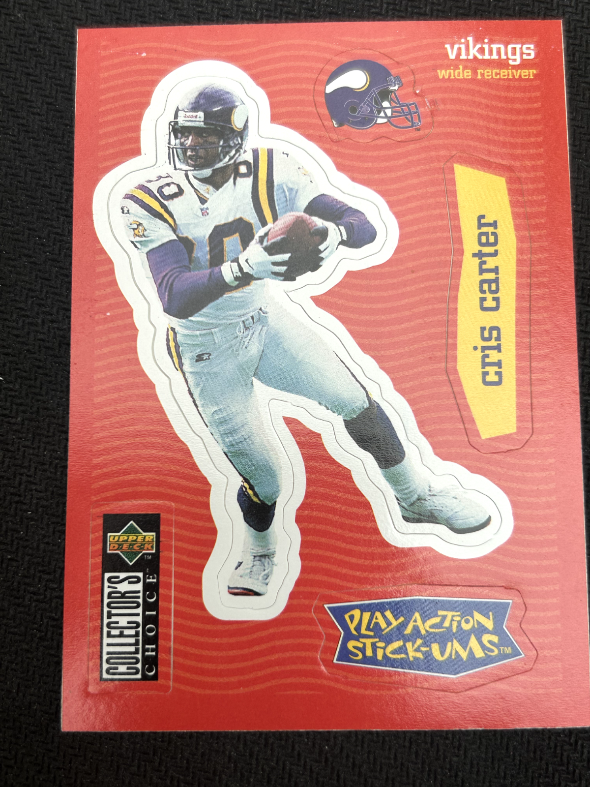 1997 Collector's Choice #S5 Cris Carter Play Action Stick-Ums