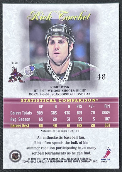 1999-00 Topps Gold Label Rick Tocchet Phoenix Coyotes #48