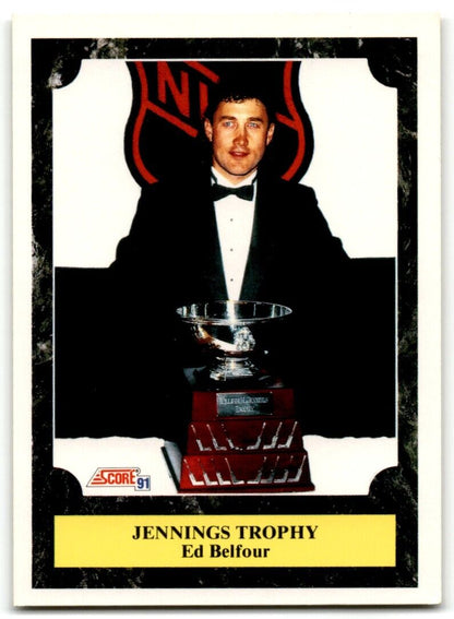 1991-92 Score American Ed Belfour (Jennings Trophy) Chicago Blackhawks #433