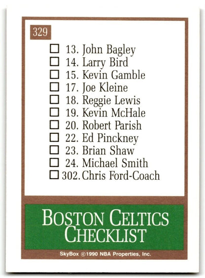 1990-91 SkyBox Boston Celtics Boston Celtics #329