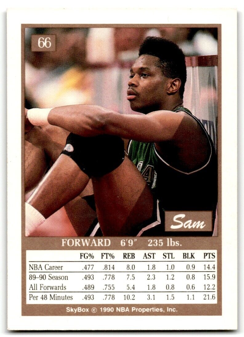 1990-91 SkyBox Sam Perkins Dallas Mavericks #66