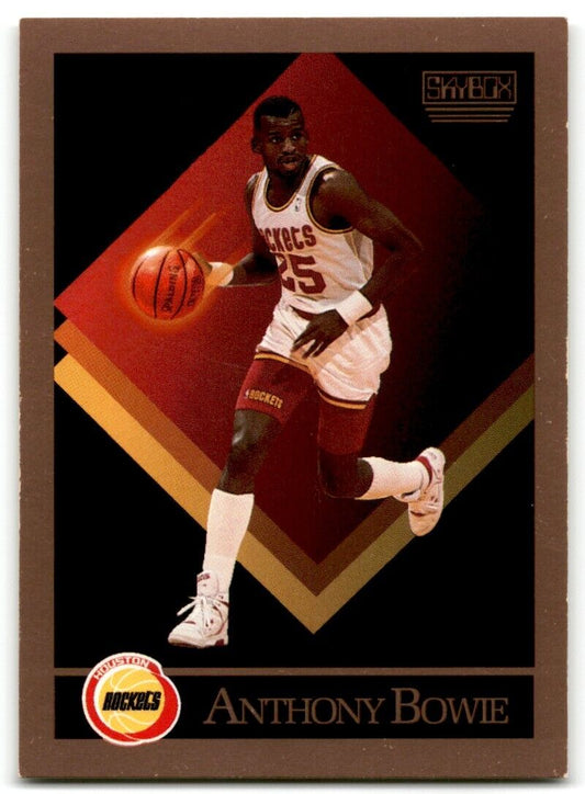 1990-91 SkyBox Anthony Bowie Rookie Houston Rockets #105