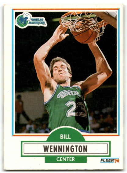 1990-91 Fleer Bill Wennington Dallas Mavericks #44