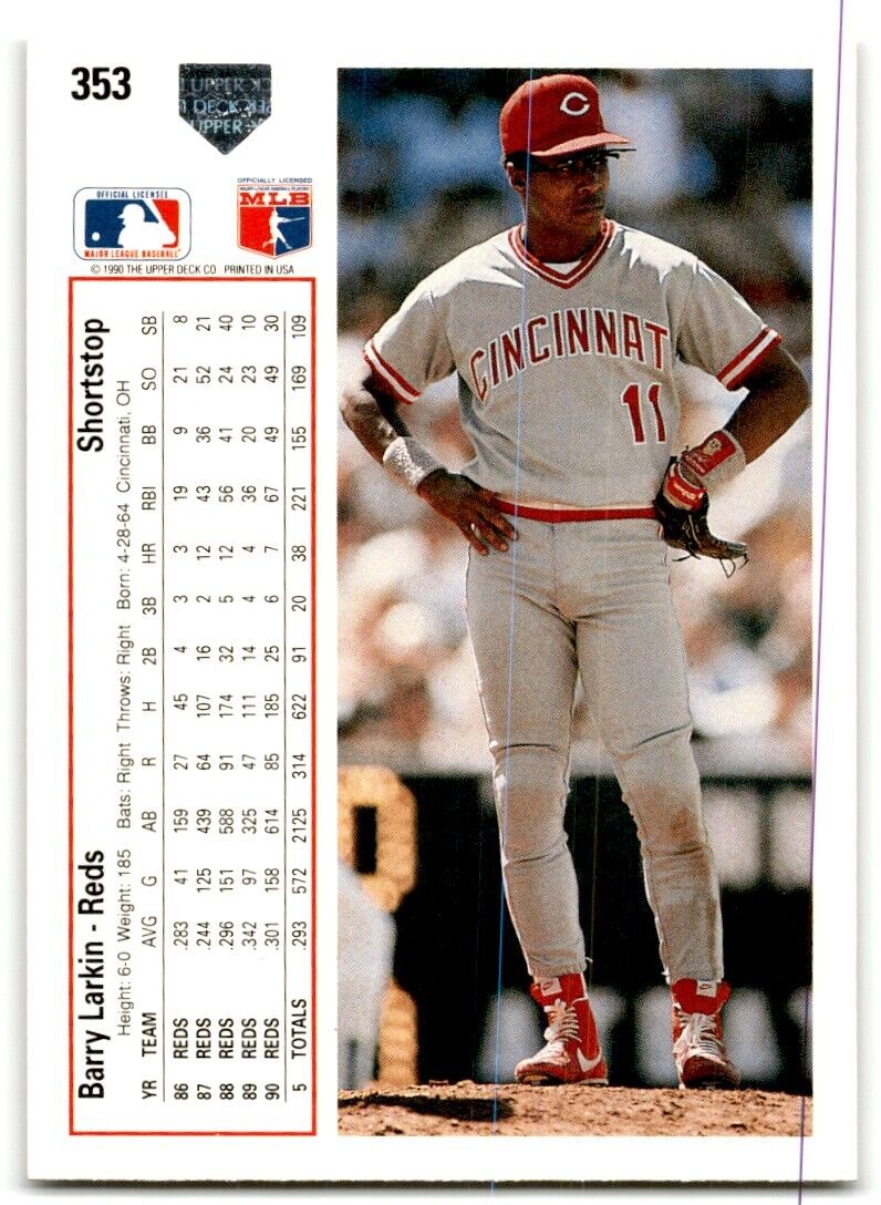 1991 Upper Deck Barry Larkin Cincinnati Reds #353