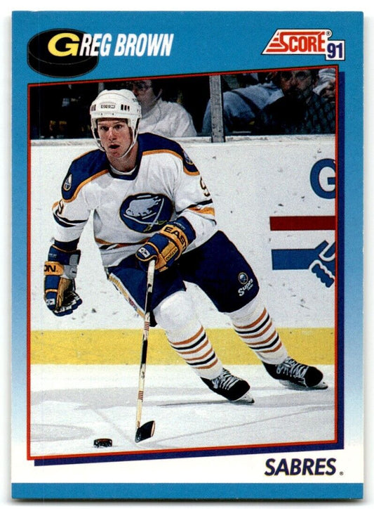 1991-92 Score Canadian Greg Brown Buffalo Sabres #518