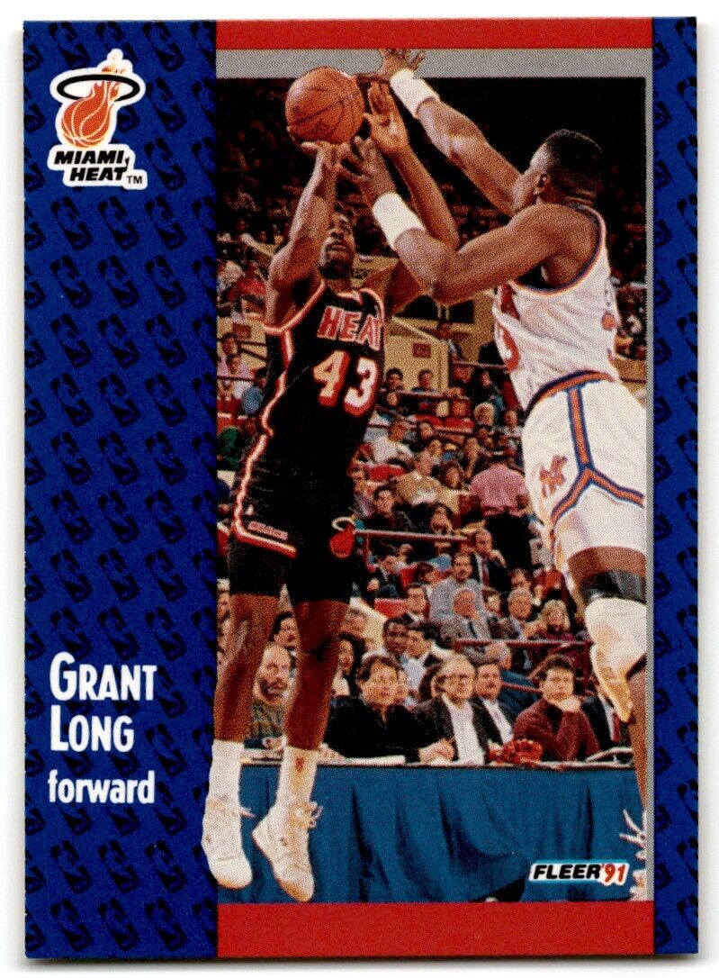 1991-92 Fleer Grant Long Miami Heat #109