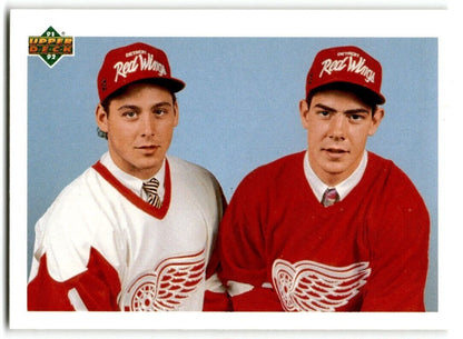 1991-92 Upper Deck Martin Lapointe/Jamie Pushor Detroit Red Wings #63