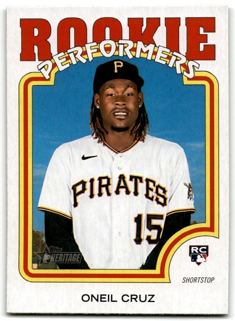 2022 Topps Heritage High Number Rookie Performers Oneil Cruz Rookie Pittsburgh