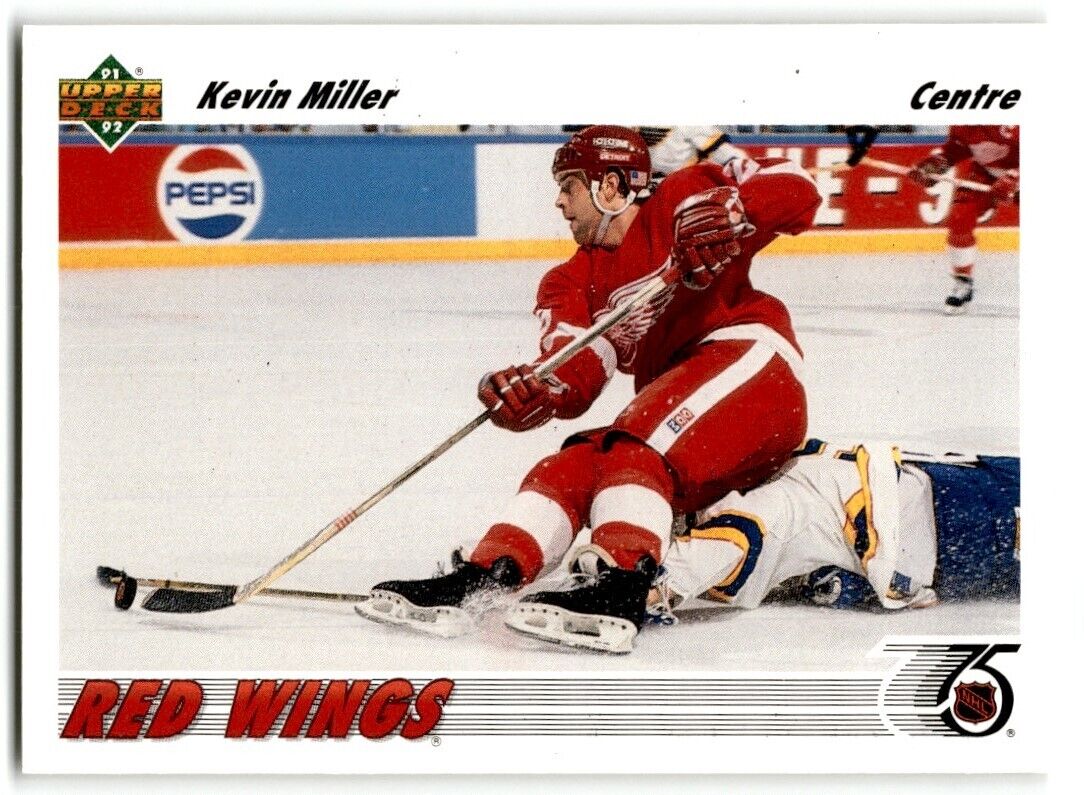 1991-92 Upper Deck Kevin Miller Detroit Red Wings #142