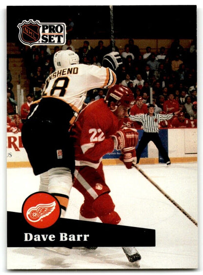 1991-92 Pro Set Dave Barr Detroit Red Wings #65